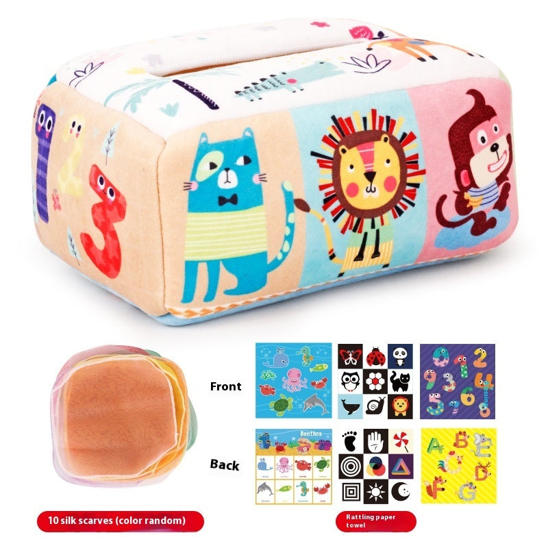 Children's Drawstring Paper Towel Box Toy Baby Fabric Drawstring