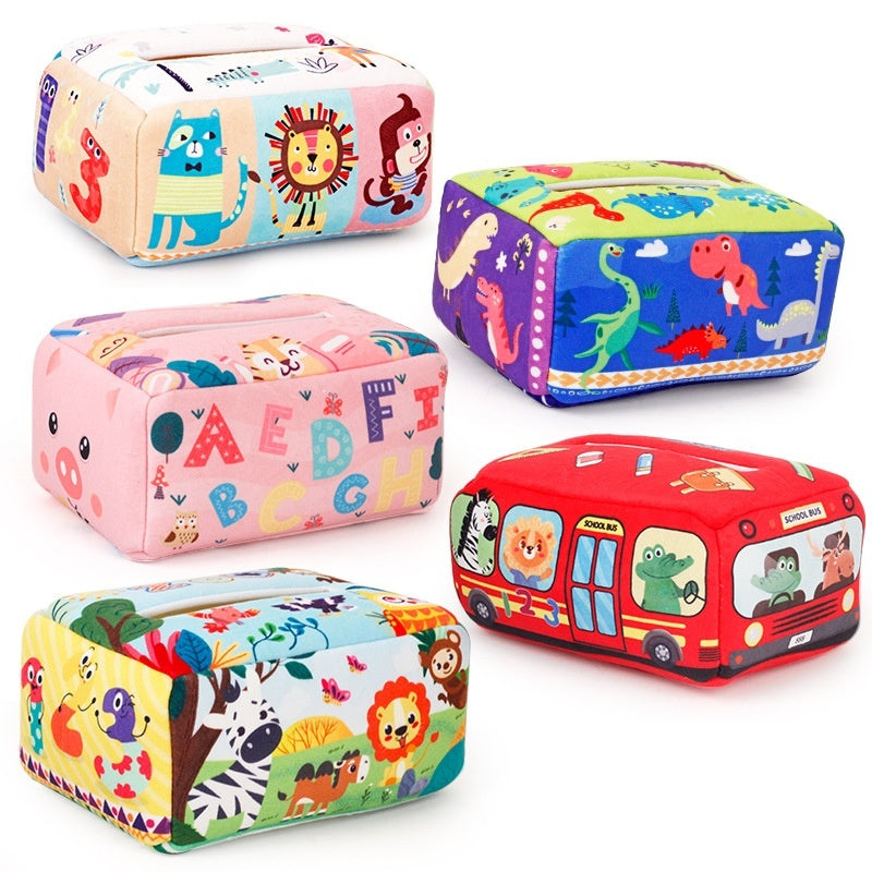 Children's Drawstring Paper Towel Box Toy Baby Fabric Drawstring