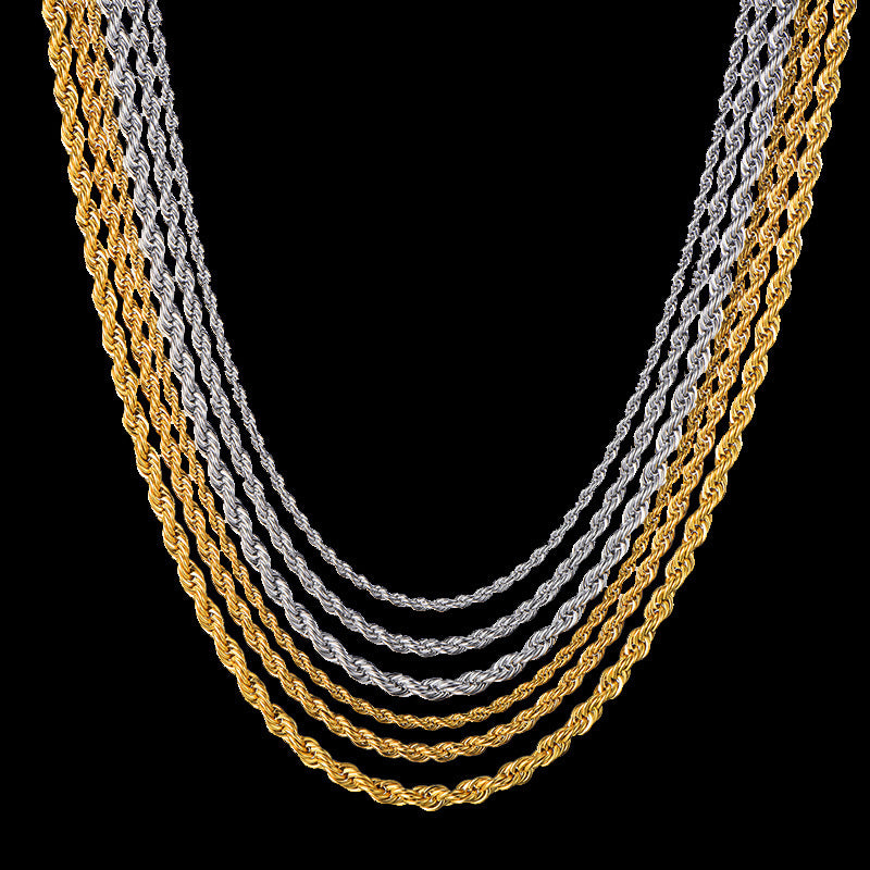 Rope chain woven necklace jewelry