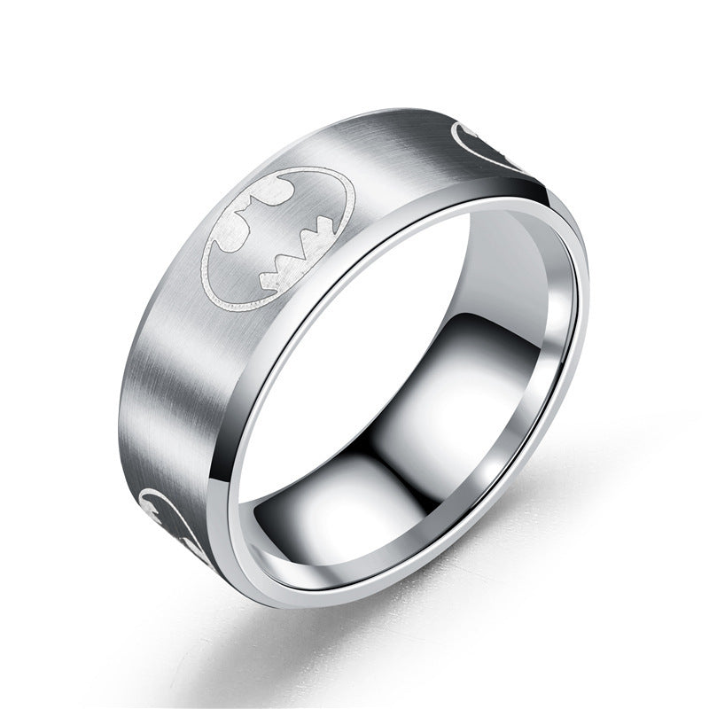 Tricolor Batman Popular Jewelry Stainless Steel Ring