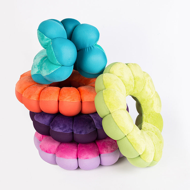 Travel Plane Cute Donut Neck Lumbar Pillow