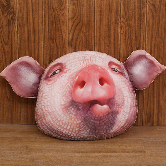 Pig head plush doll