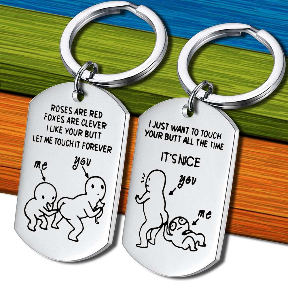Stainless Steel Military Tag Keychain Jewelry Pendant