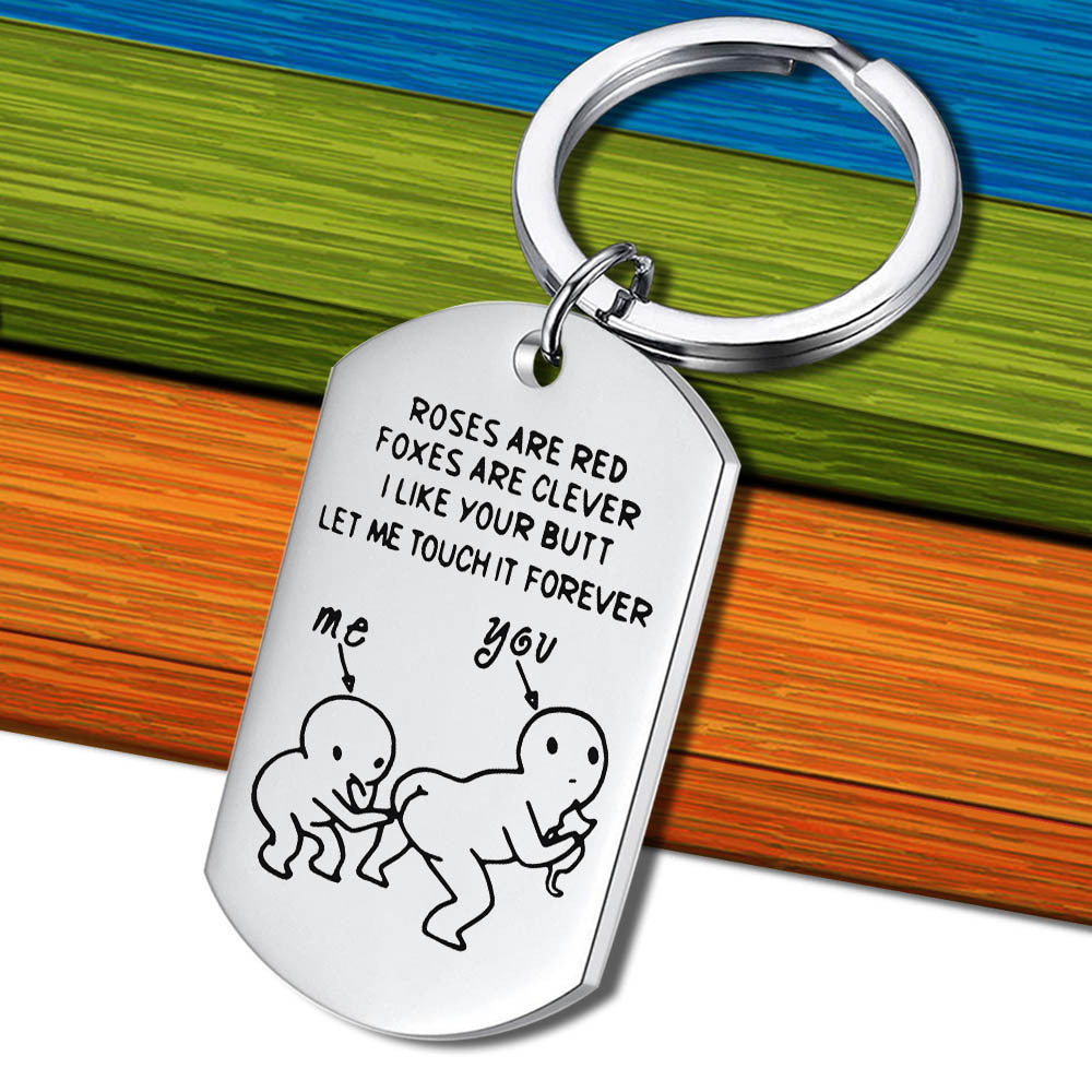 Stainless Steel Military Tag Keychain Jewelry Pendant