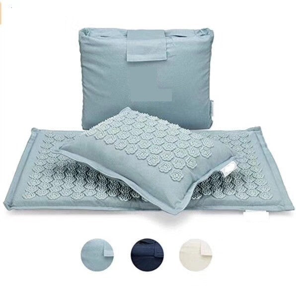 Organic Linen Lotus Needle Punched Cushion, Cushion Plus Pillow