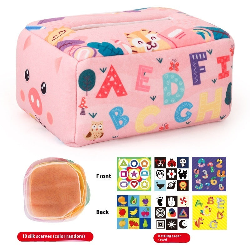 Children's Drawstring Paper Towel Box Toy Baby Fabric Drawstring