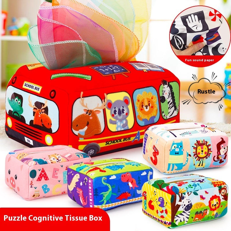 Children's Drawstring Paper Towel Box Toy Baby Fabric Drawstring