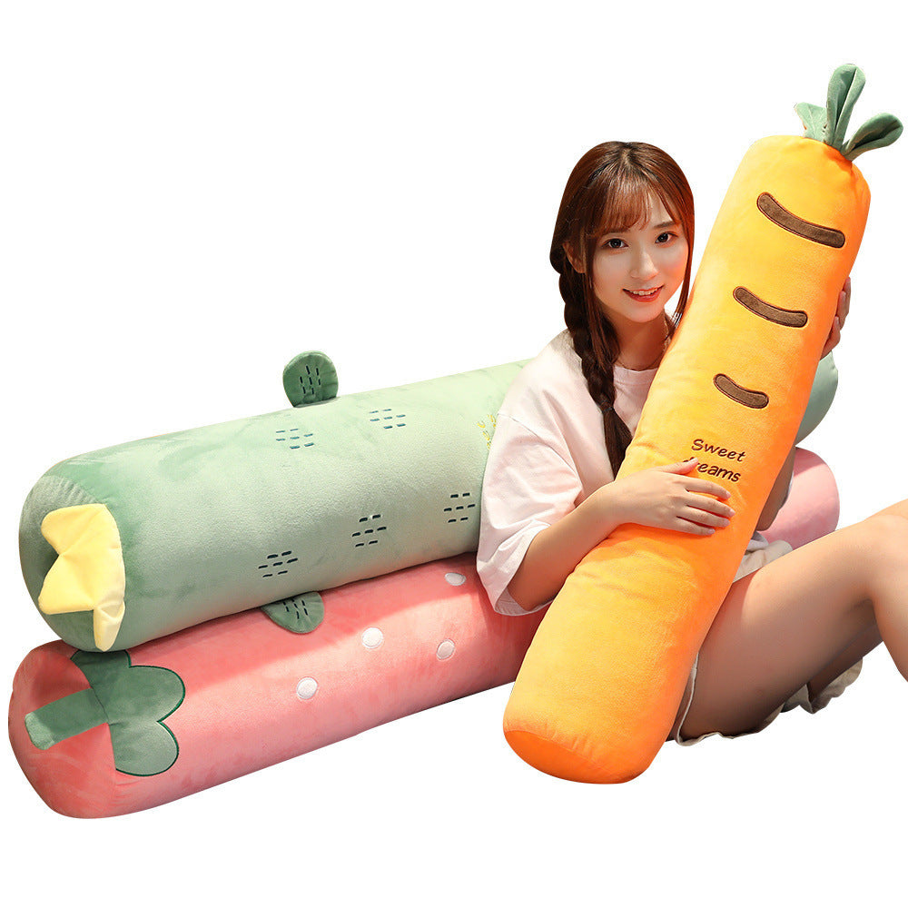 Cactus Strawberry Carrot Fruit Long Pillow