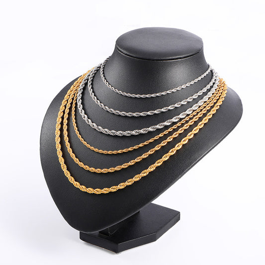 Rope chain woven necklace jewelry