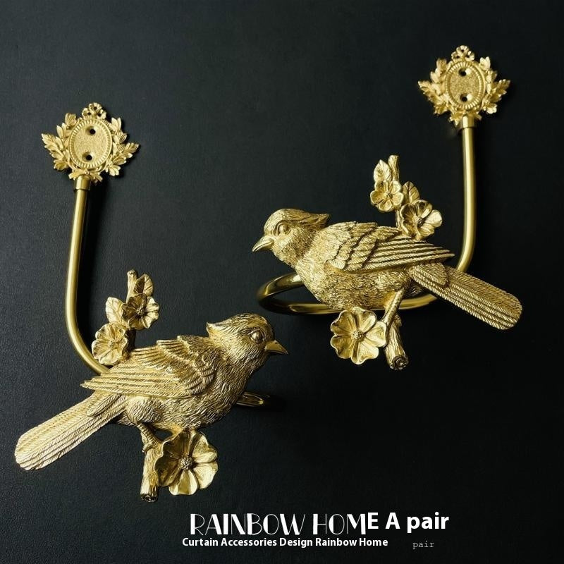 Lily Little Angel Wings Brass Curtain American Decoration Hook