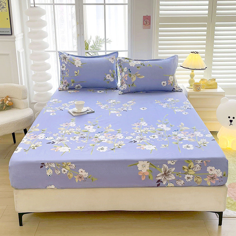 Brushed Fitted Sheet Printed Pillowcase Chemical Fiber Dust Cover