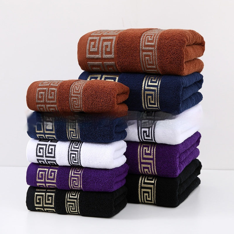 Wide Satin Jacquard Beach Cotton Bath Towel