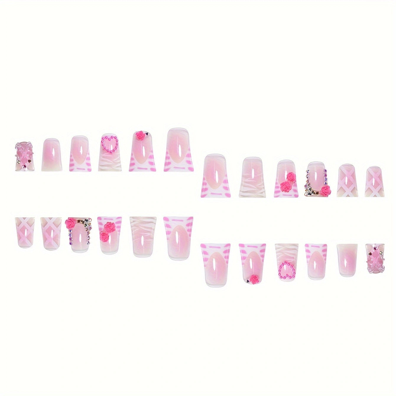 Women's Diamond In The Debris Flower Nail Art