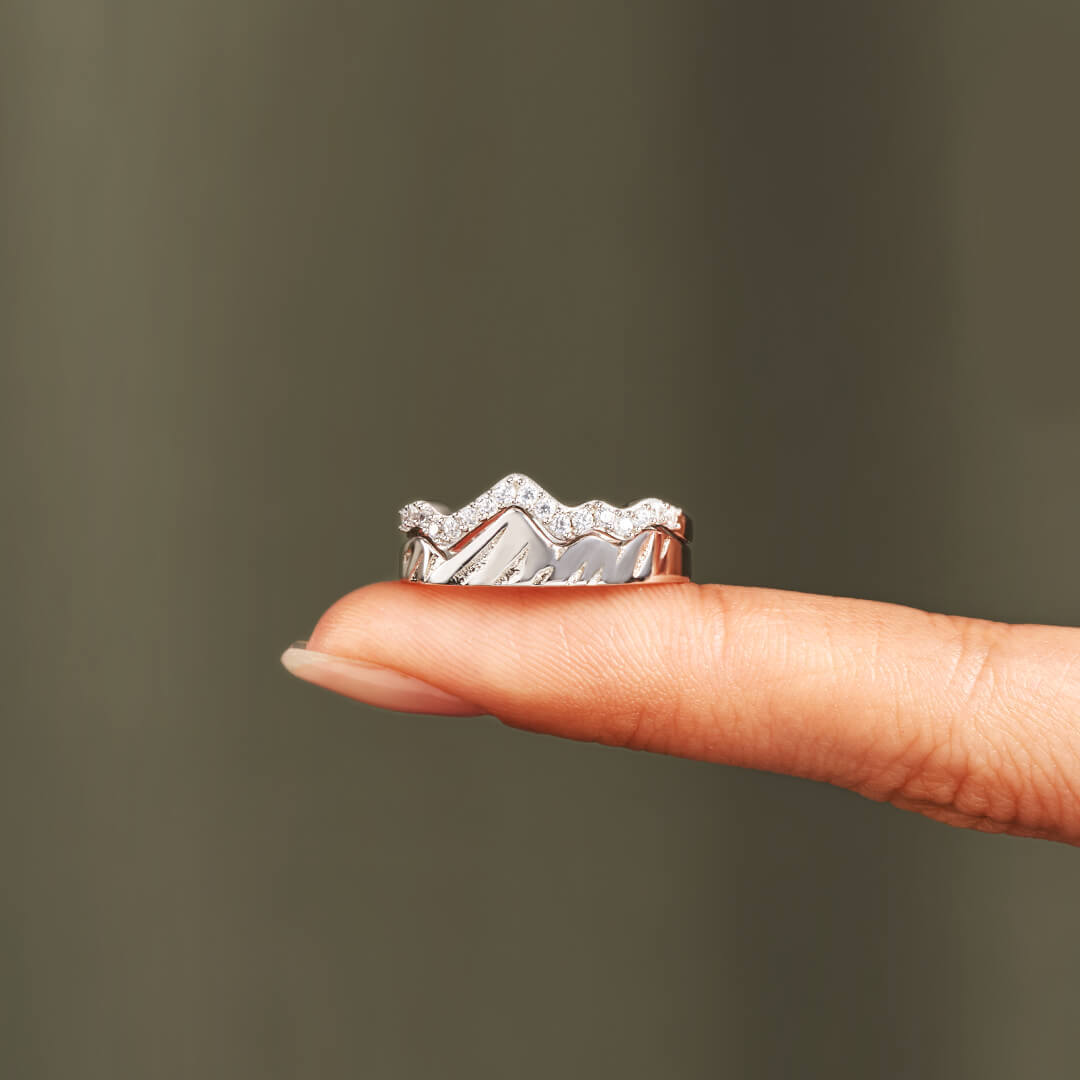Copper Inlaid Zircon For Women To Wear A Folding Ring Fashion Jewelry