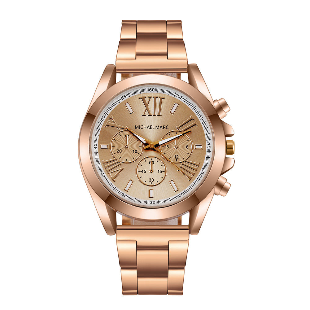New Fashion Steel Band Men's Quartz Hand Watch