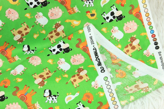 Plain Cotton Fabric Nordic Style Animal Print Handmade DIY