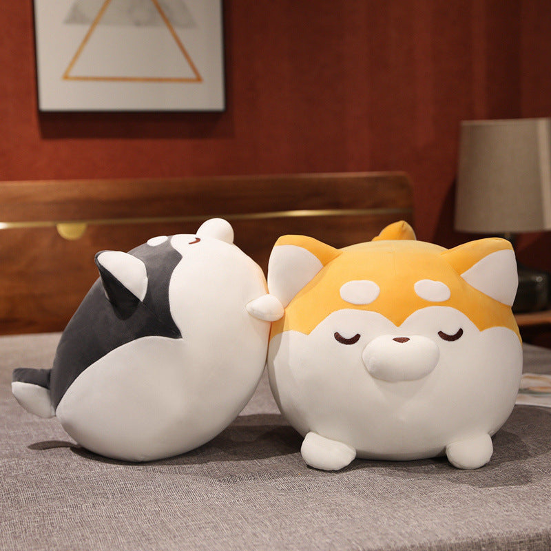 Lazy Husky Shiba Inu Pillow Girl Sleeping Doll