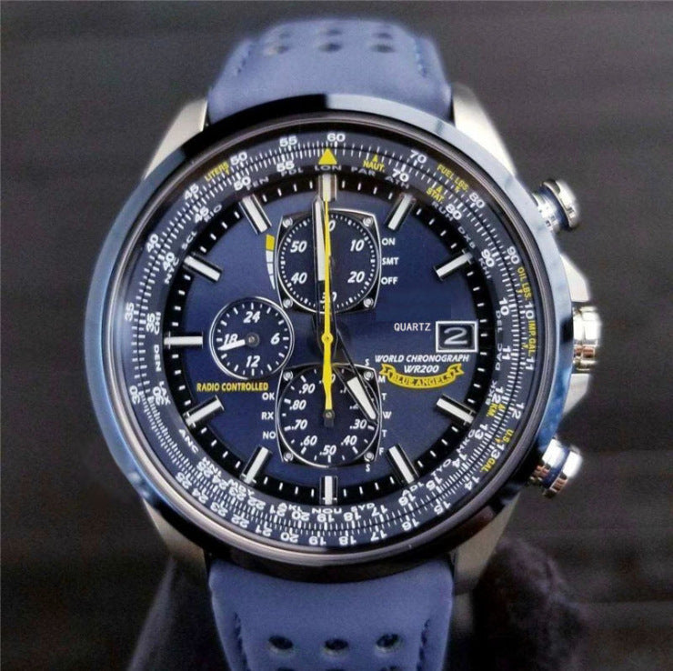 Iron Six-Hand City Steel Belt Quartz Watch