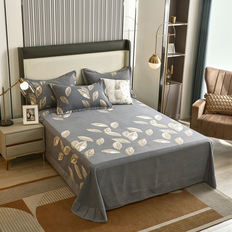 Pure Cotton Brushed Thickened Single Bed Sheet
