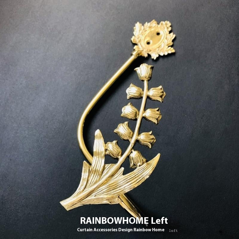 Lily Little Angel Wings Brass Curtain American Decoration Hook