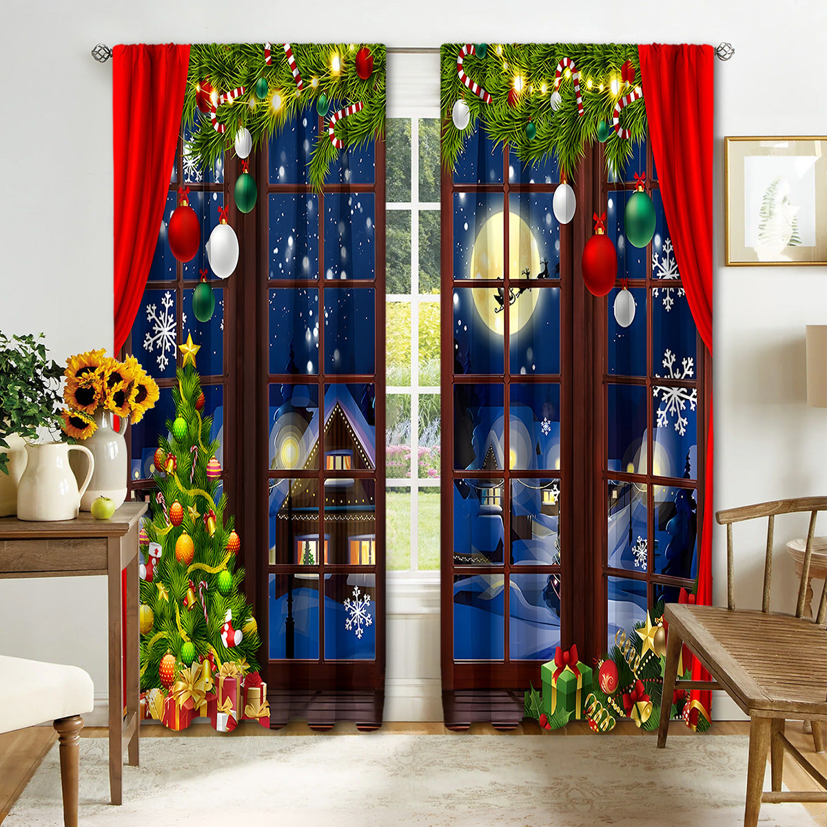 Digital Printed Christmas Curtains
