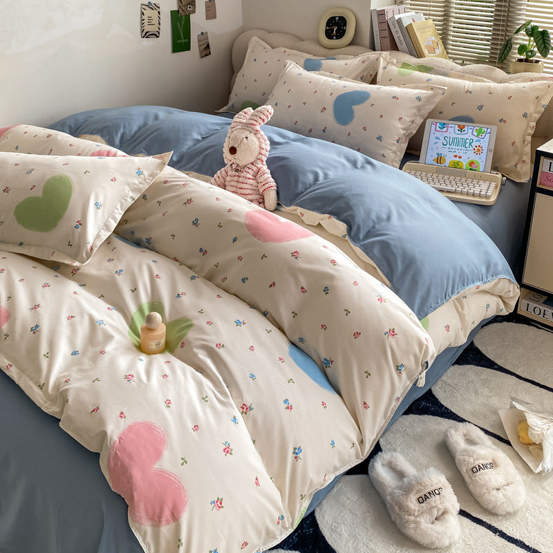 Washed Cotton Student Dormitory Bed Quilt Cover