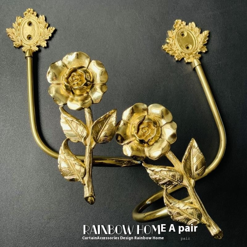 Lily Little Angel Wings Brass Curtain American Decoration Hook