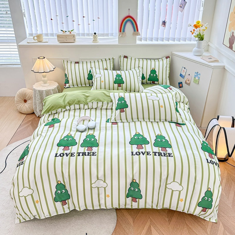 Household Pure Cotton Fashion Minimalist Bed Sheets