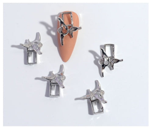 Nail Ornament Zircon Flower Tassel Chain