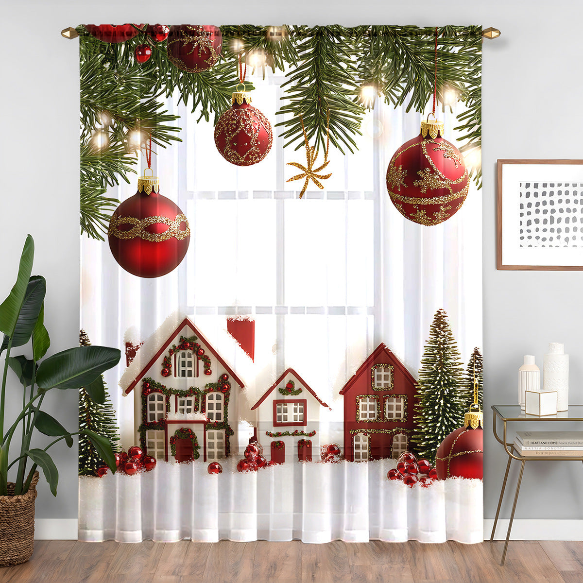 1pc Christmas Series Window Screen Digital Printing