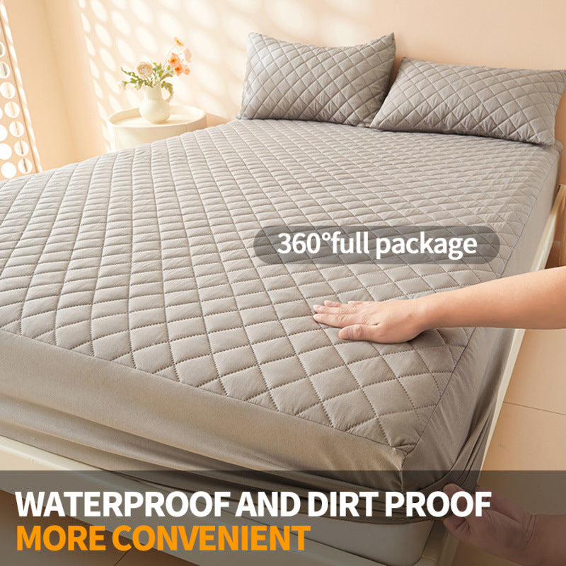 PTU Waterproof Cotton Fitted Sheet Moisture-proof Anti-dirty Bedspread