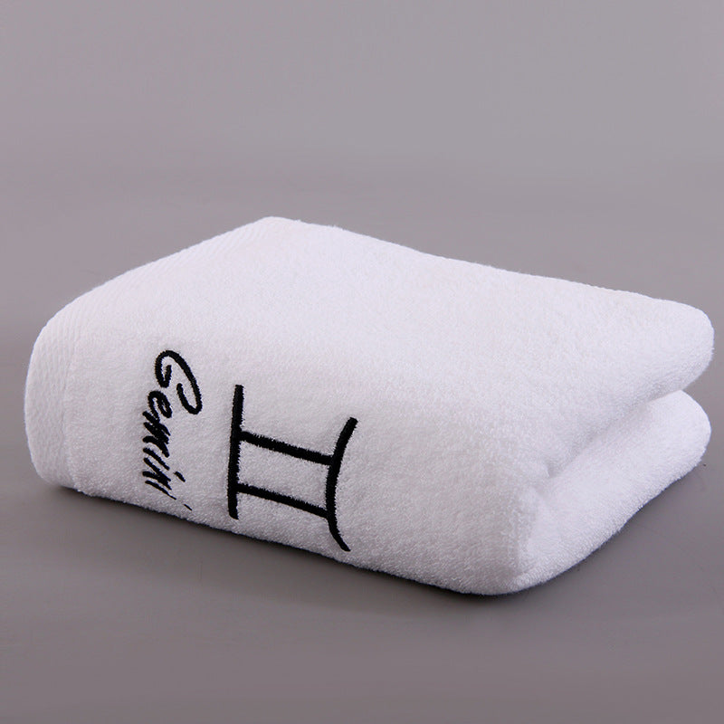 Constellation Bath Towel Plus-sized Thick Absorbent Embroidery Face Washing
