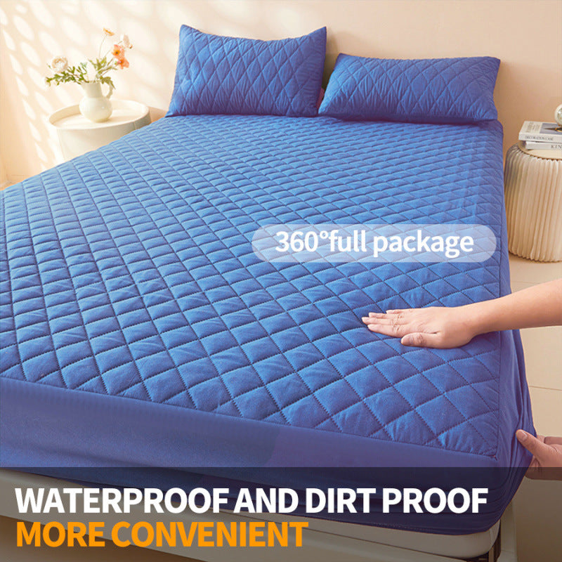 PTU Waterproof Cotton Fitted Sheet Moisture-proof Anti-dirty Bedspread