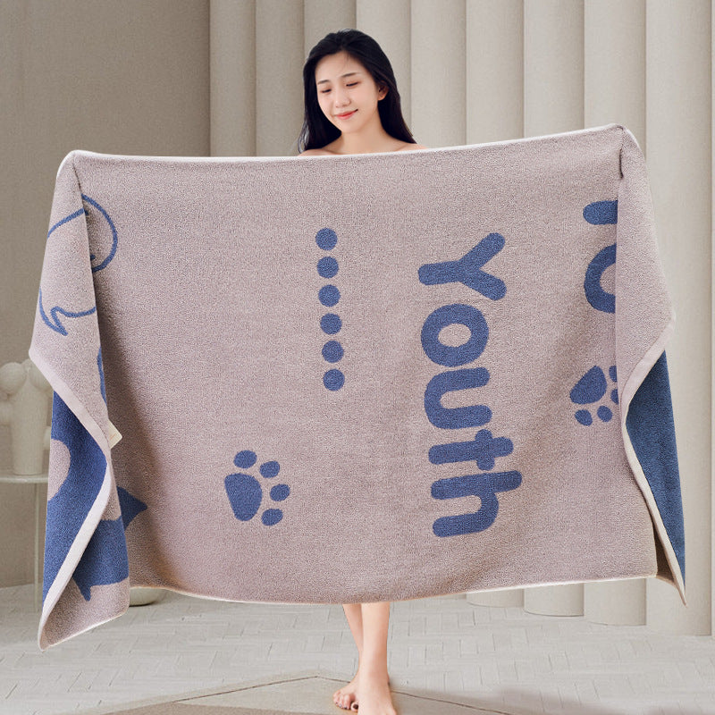 Household Thickened Absorbent Cotton Bath Towel