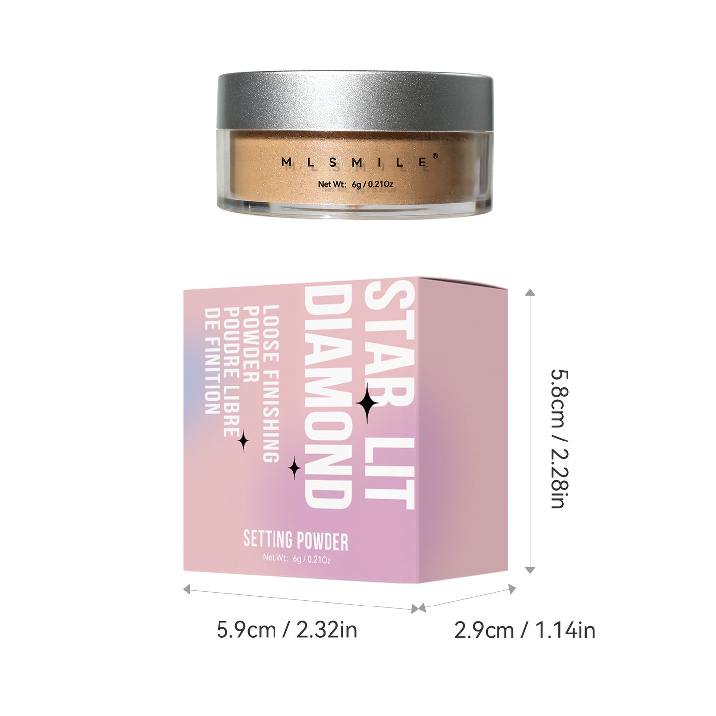 Pearlescent Face Powder Concealer Powder Waterproof Sweat-proof Oil Control