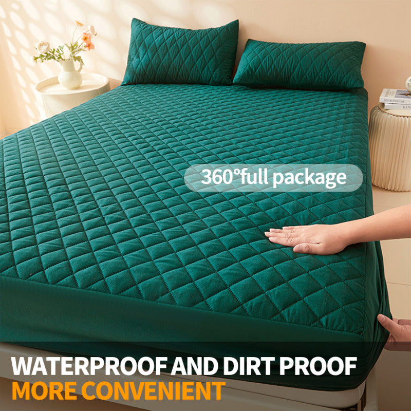 PTU Waterproof Cotton Fitted Sheet Moisture-proof Anti-dirty Bedspread