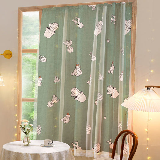 Velcro Curtain Simple Shading Cloth Punch-free Installation