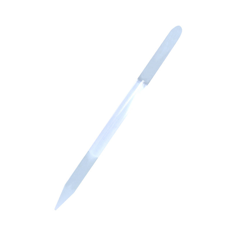 Full-color Cylindrical Glass Nail File Manicure Implement Manicure Household Double-headed Nail-free