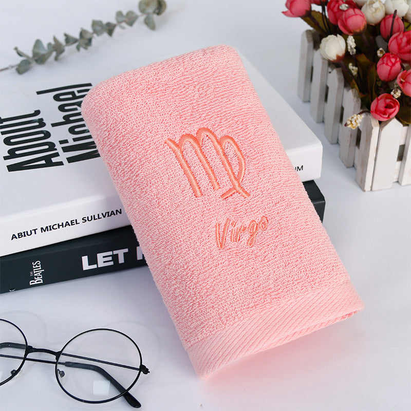 Constellation Bath Towel Plus-sized Thick Absorbent Embroidery Face Washing