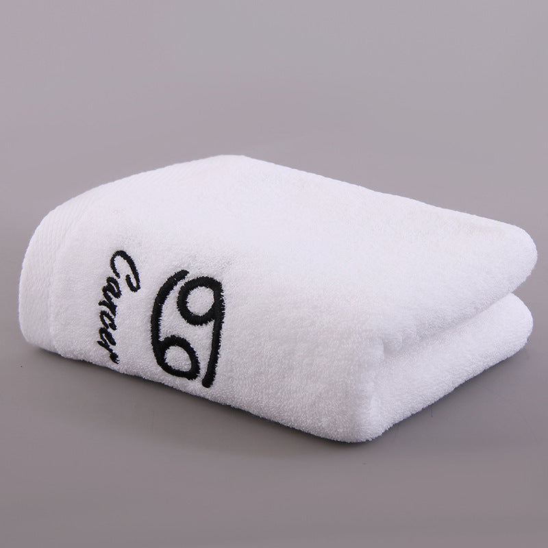Constellation Bath Towel Plus-sized Thick Absorbent Embroidery Face Washing