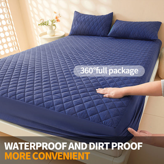 PTU Waterproof Cotton Fitted Sheet Moisture-proof Anti-dirty Bedspread