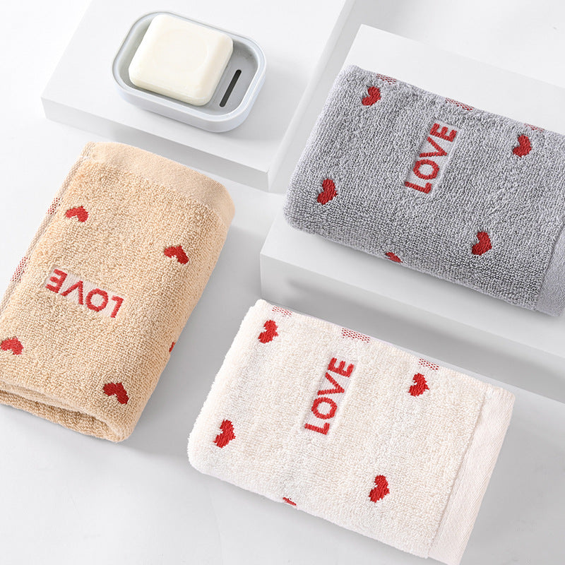 Pure Cotton Couple Embroidery Household Towels