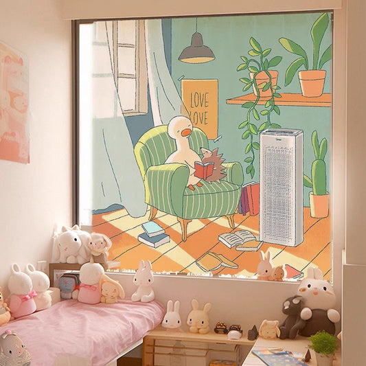 Ins Velcro Cute Covering Curtain