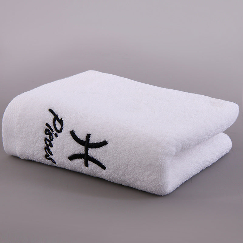 Constellation Bath Towel Plus-sized Thick Absorbent Embroidery Face Washing