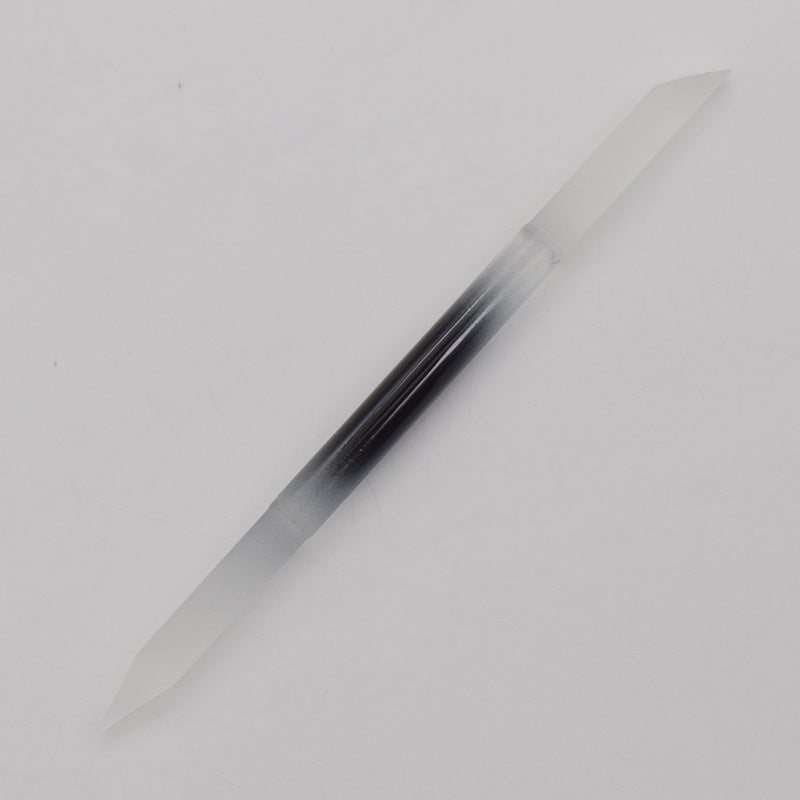 Full-color Cylindrical Glass Nail File Manicure Implement Manicure Household Double-headed Nail-free