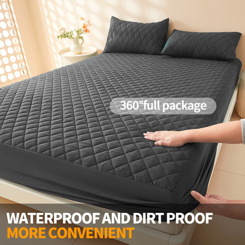 PTU Waterproof Cotton Fitted Sheet Moisture-proof Anti-dirty Bedspread