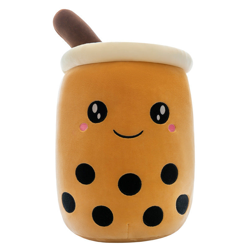 Fruit Milky Tea Cup Pillow Plush Toy Leather Phone Case