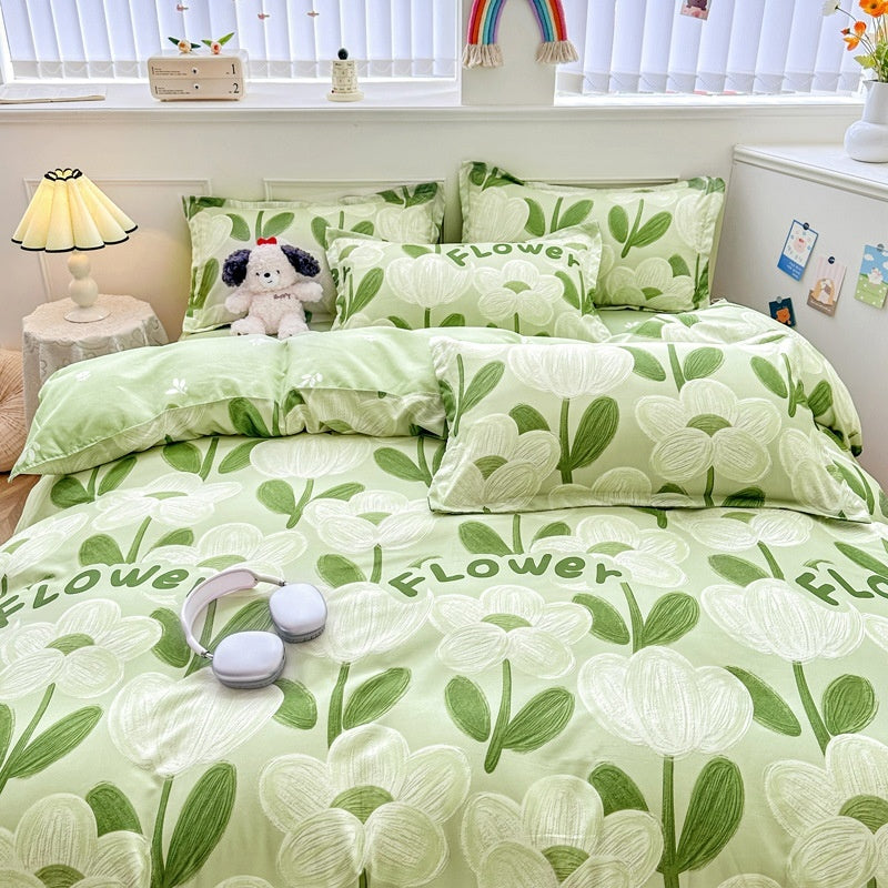 Household Pure Cotton Fashion Minimalist Bed Sheets