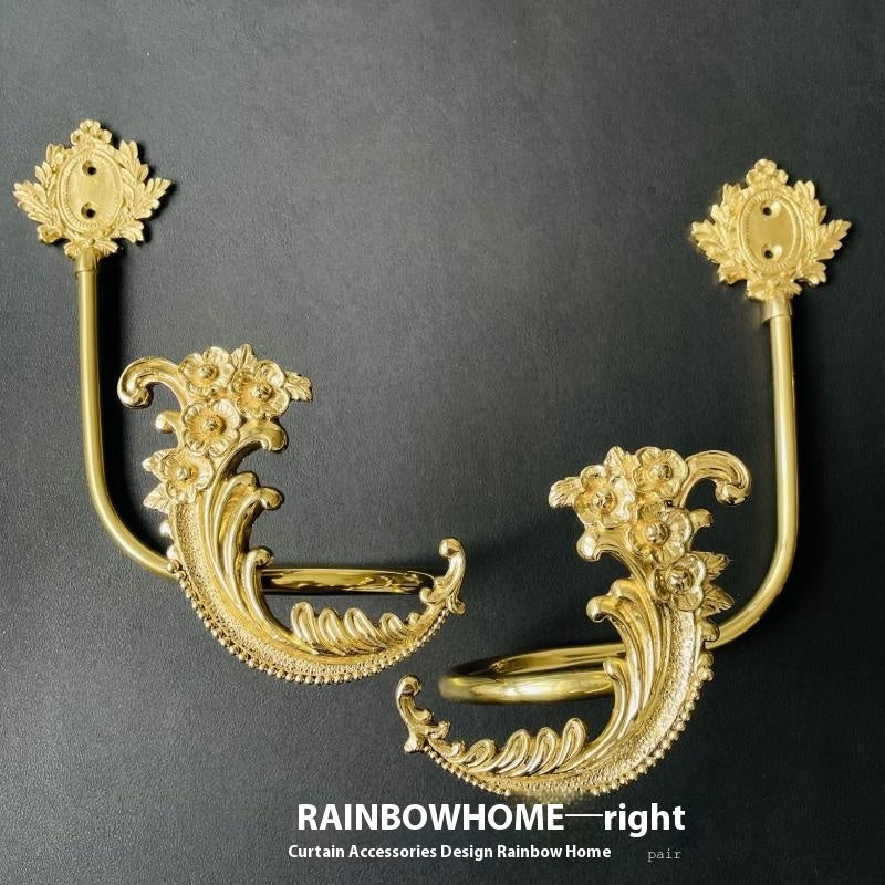Lily Little Angel Wings Brass Curtain American Decoration Hook