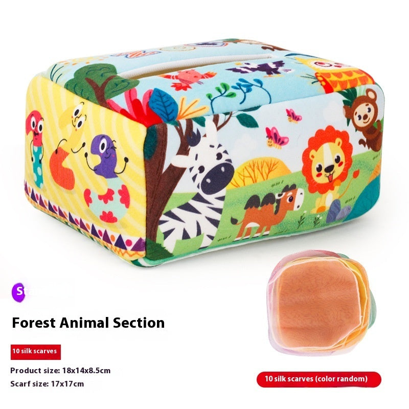 Children's Drawstring Paper Towel Box Toy Baby Fabric Drawstring